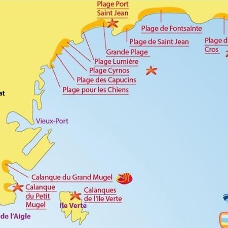 Joli Studio Cosy De 31 M2 Bord De Mer Acces Pmr 4Personnes La Ciotat Buitenkant foto